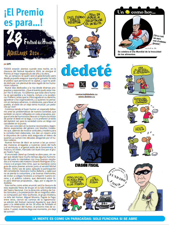 Suplemento "Dedeté" (07/07/24) | Cuba