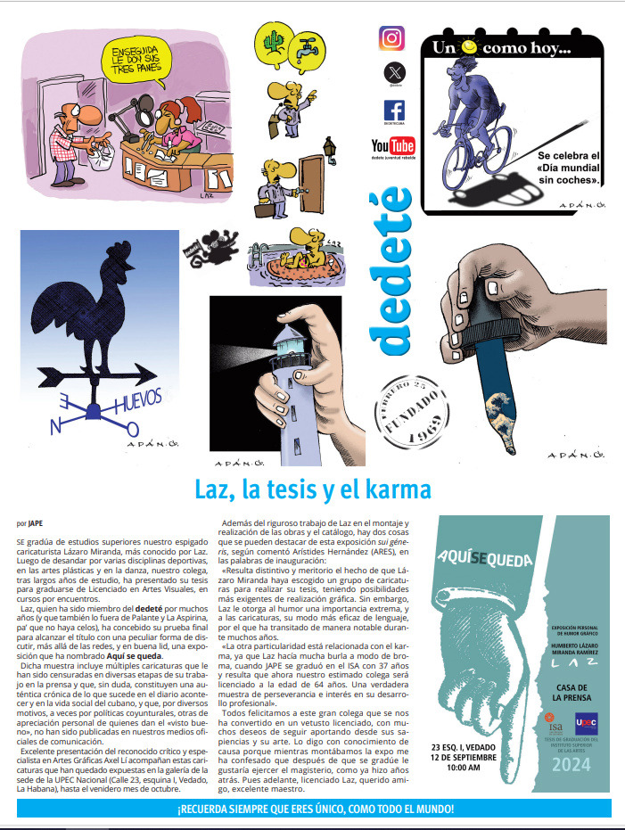 Suplemento "Dedeté" (22/09/24) | Cuba